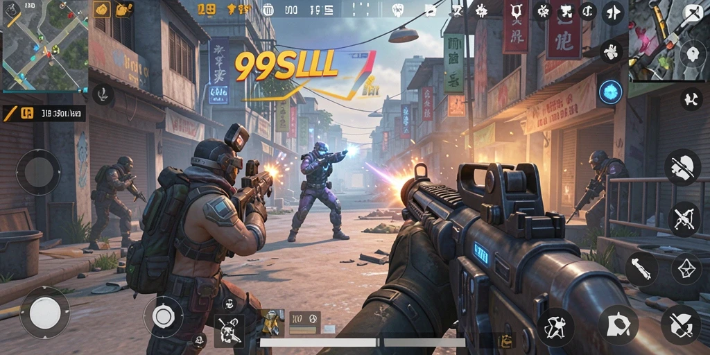 Tampilan aksi mendebarkan dalam pertempuran FPS 99SLL.