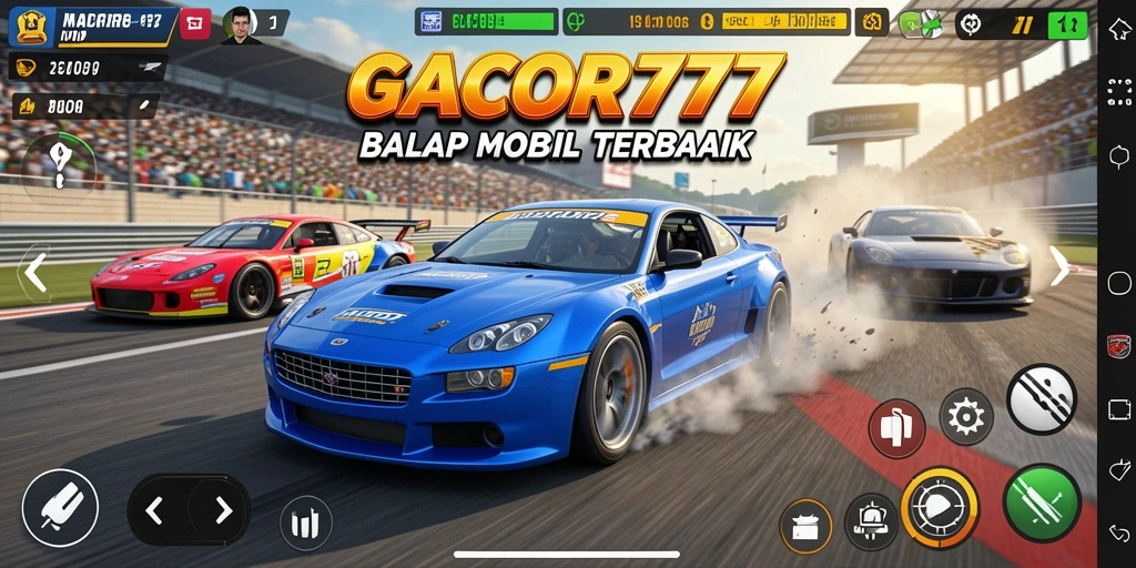 Tampilan menakjubkan dari gameplay balap GACOR777.