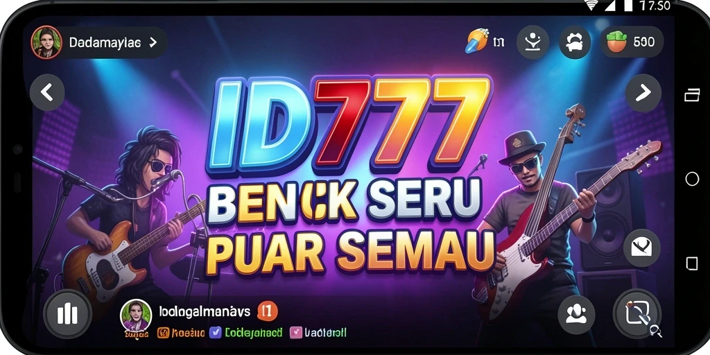 Tampilan gameplay ID777 yang menampilkan keseruan permainan musik.