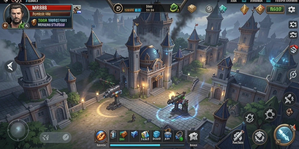 Tampilan gameplay Tower Defense yang menegangkan dan menarik.